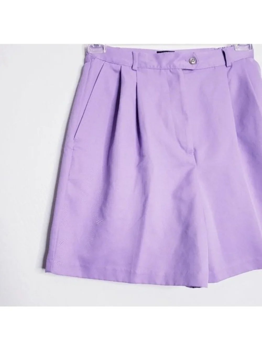 Izod Purple X-Tra Dry Pleated High Waisted Casual Shorts Women's Size 8